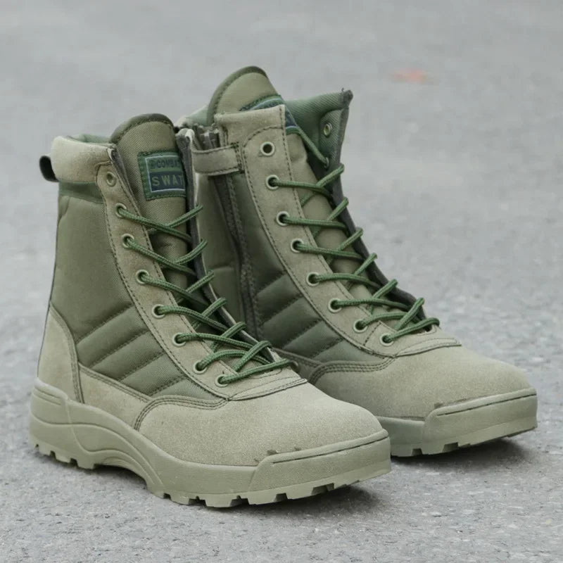 Boots Tactiques Désert Homme – Chaussures Combat Outdoor Zip Cheville