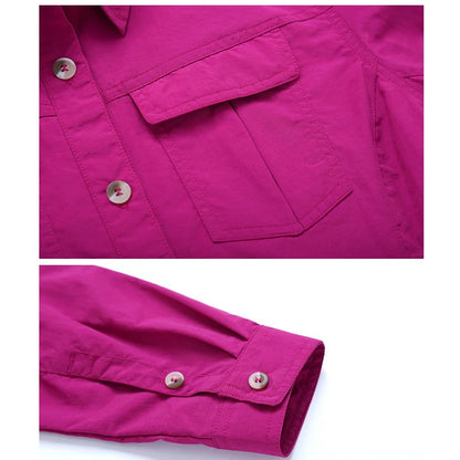 Chemise Randonnée Femme TRVLWEGO – Manches Amovibles UPF50+ Séchage Rapide Anti-Moustiques