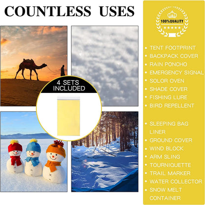 Couverture de Survie d’Urgence Extérieure 130x210 cm – Lot de 5 à 30 pièces - BLACKBEARD OUTDOOR INDUSTRIES