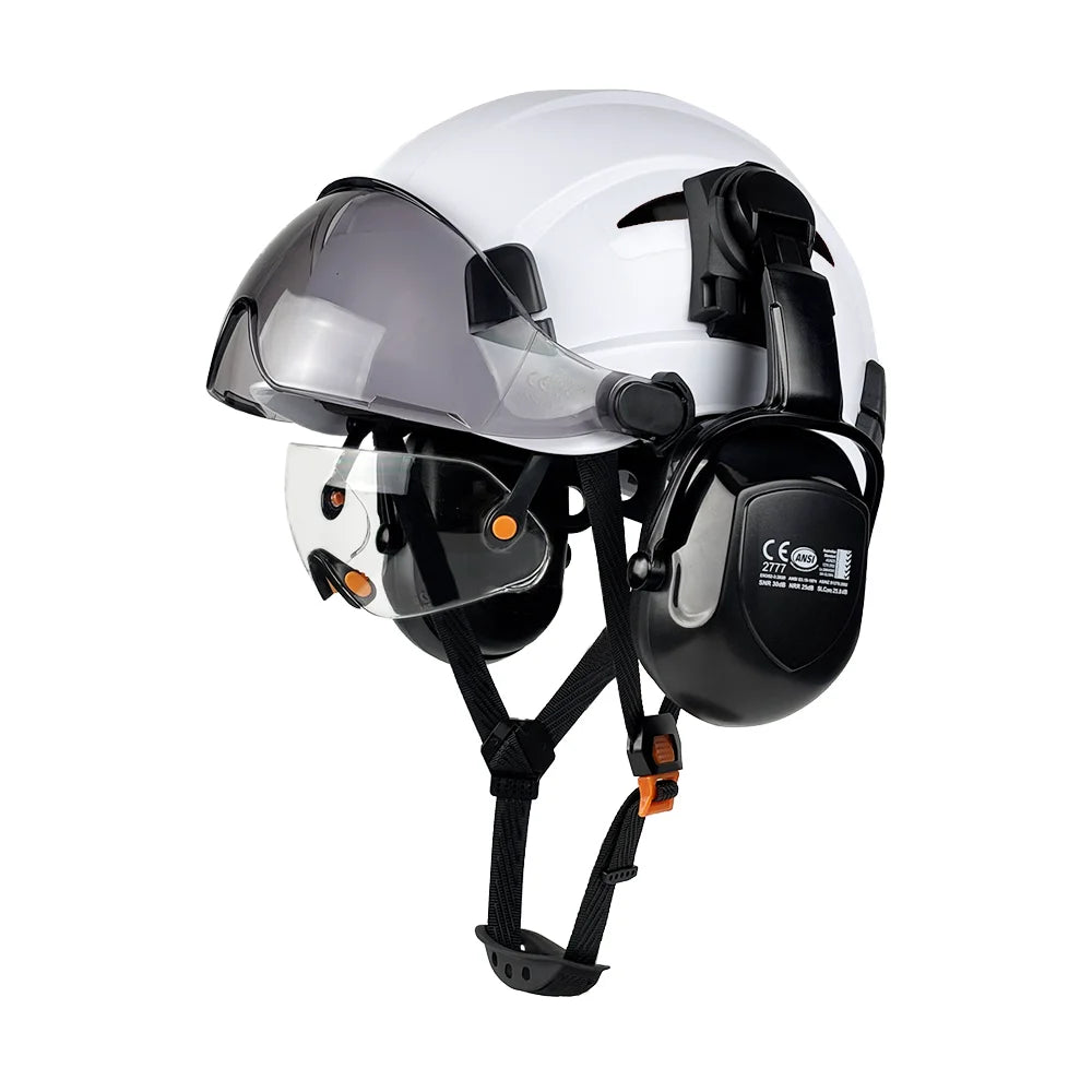 Casque de Sécurité ABS Pompier & Sauvetage — Visière, Cache-Oreilles CE/ANSI - BLACKBEARD OUTDOOR INDUSTRIES
