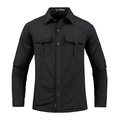 Chemise Homme à Manches Longues Léger et Séchage Rapide - Chemise Respirante de Sport et Protection Solaire pour Randonnée et Activités en Plein Air - BLACKBEARD OUTDOOR INDUSTRIES