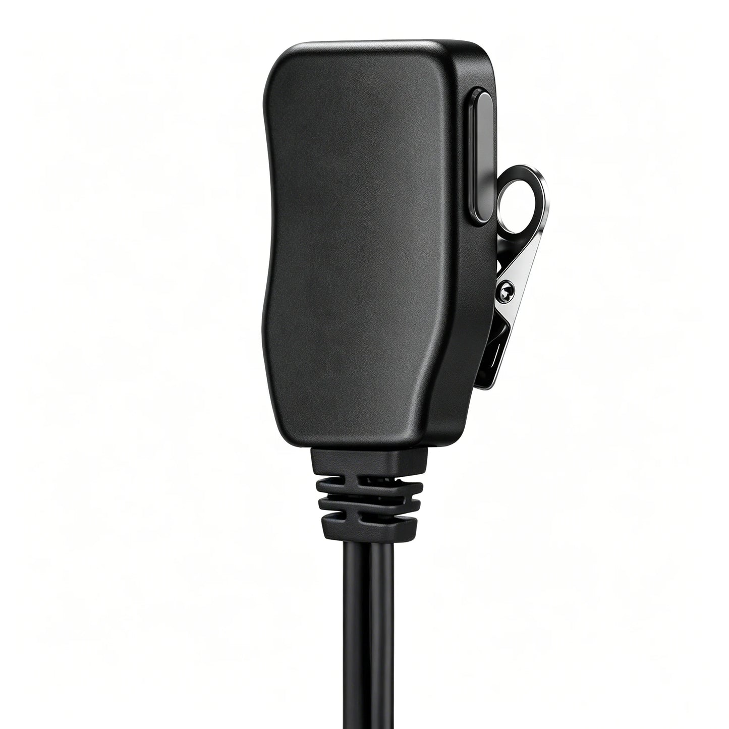 Oreillette PTT 2 Broches en D avec Micro – Compatible Kenwood, Baofeng, TYT, Puxing, Quansheng