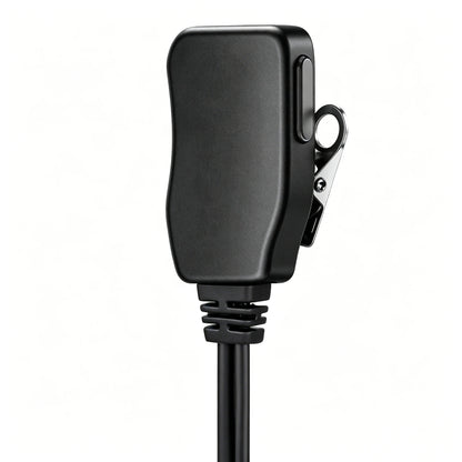 Oreillette PTT 2 Broches en D avec Micro – Compatible Kenwood, Baofeng, TYT, Puxing, Quansheng