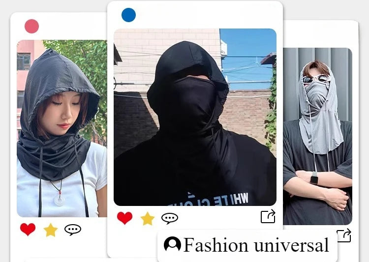 Balaclava Men Women Face Mask Sun/UV Protection Breathable Long Neck Covers Ma boutique