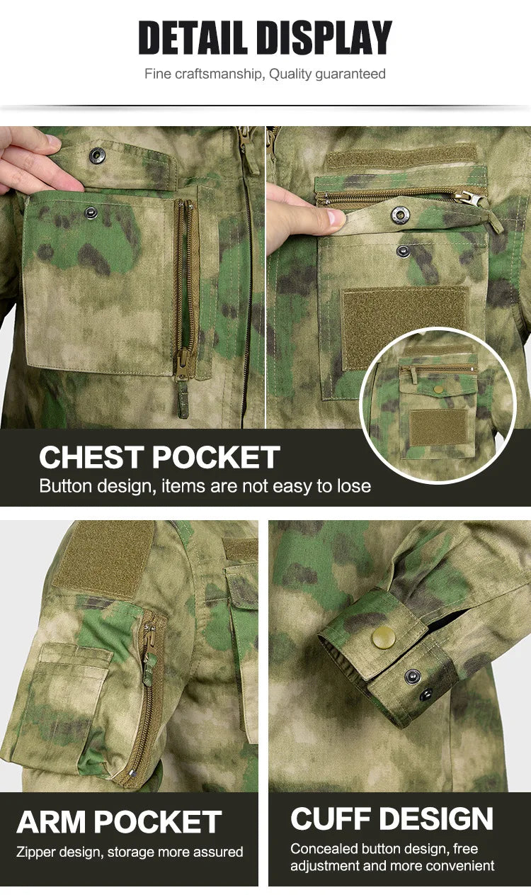Uniforme Tactique BDU - Ensemble Camouflage avec Chemise et Pantalon | Vêtements de Randonnée, Chasse, Entraînement et Airsoft BLACKBEARD OUTDOOR INDUSTRIES