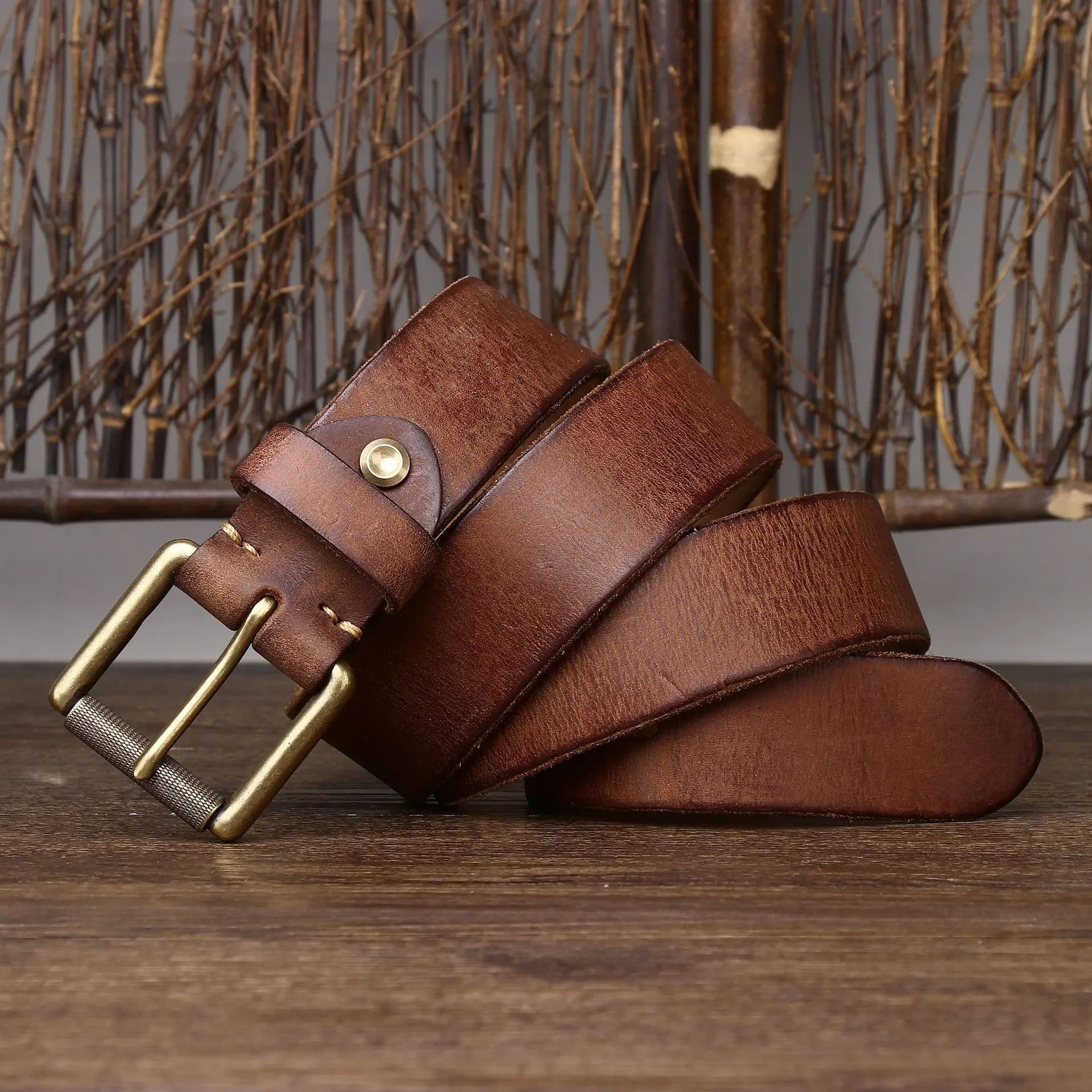 Ceinture Vintage en Cuir de Vachette Véritable Ma boutique