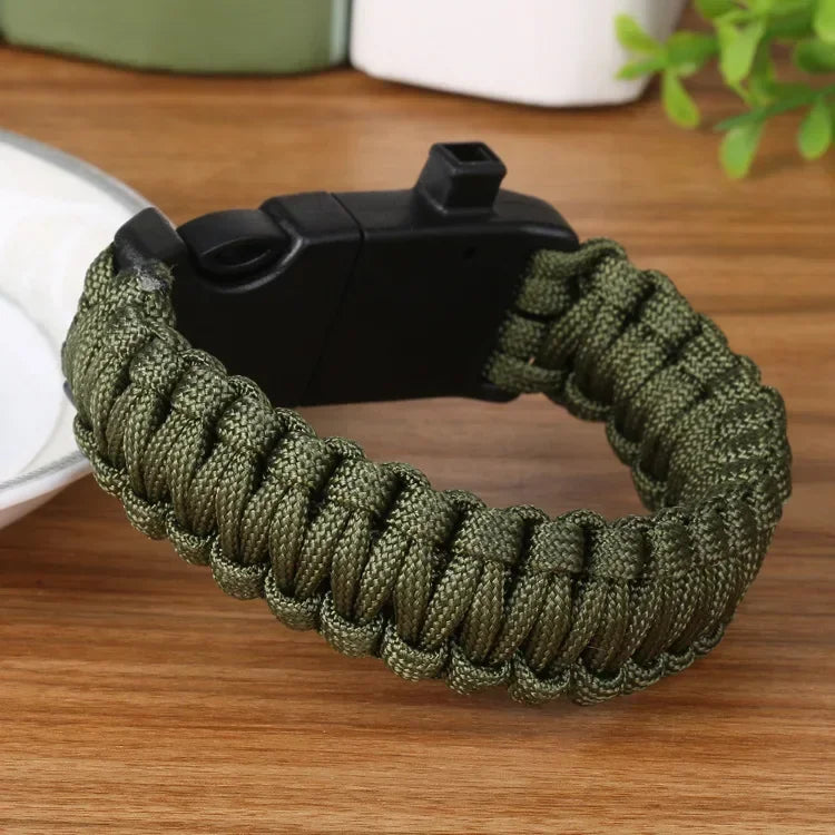 Bracelet de Survie Paracorde 3 en 1 pour Hommes et Femmes – Boussole, Sifflet, Couteau – Accessoire Multi-fonction pour Camping, Randonnée et Urgences - BLACKBEARD OUTDOOR INDUSTRIES