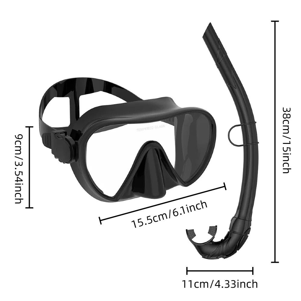 JoyMaySun Masque de Plongée Frameless avec Tuba – Set de Snorkeling Ultra Léger et Compact - BLACKBEARD OUTDOOR INDUSTRIES