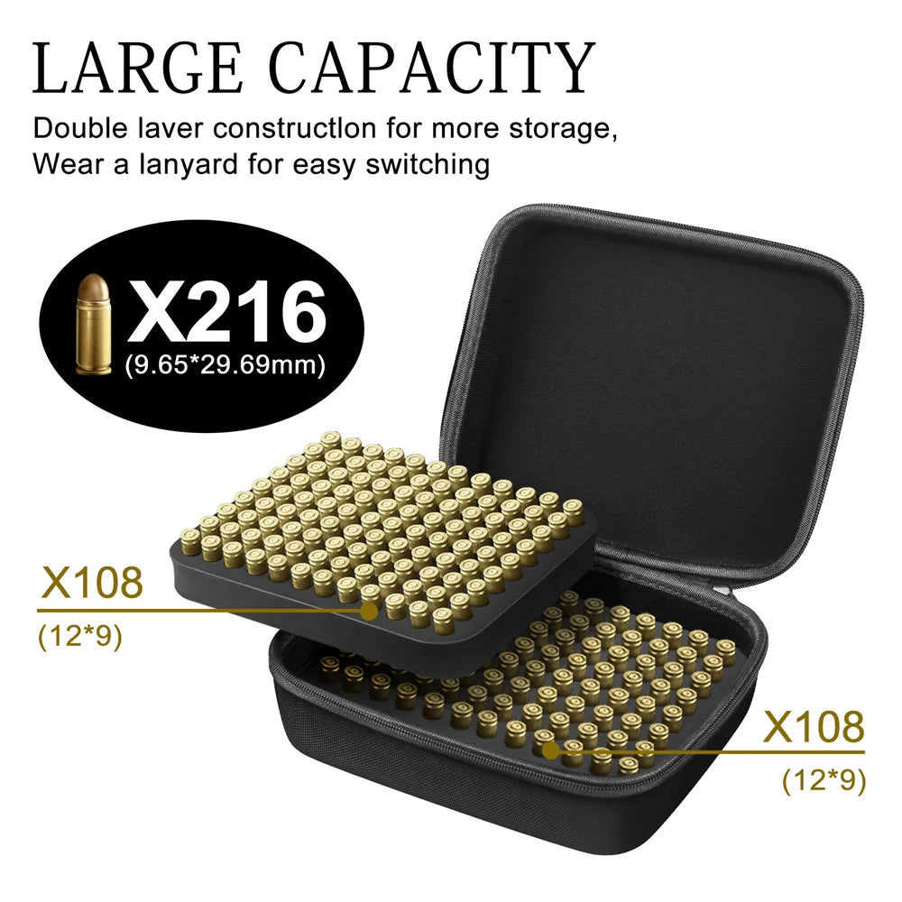 Boîte de Rangement pour Munitions .22LR / 9mm – Jusqu’à 468 Cartouches – Pochette Organiseur de Balles pour Pistolet et Fusil Ma boutique