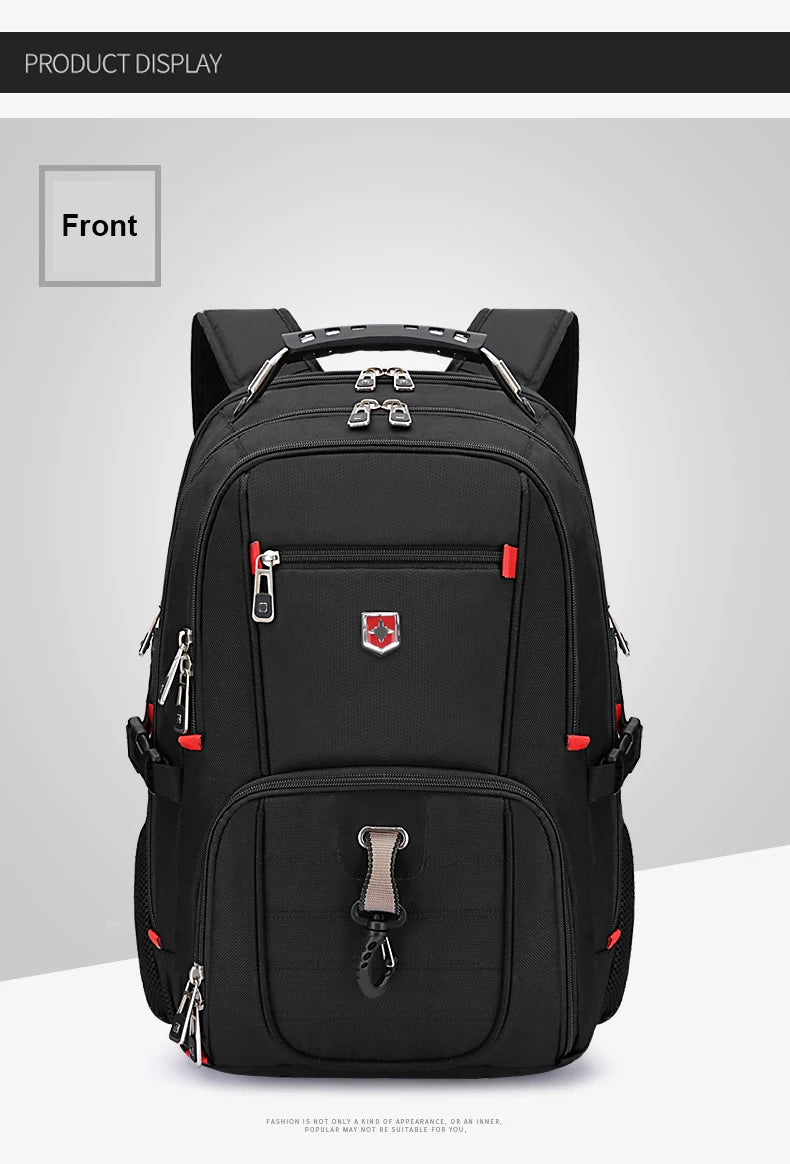 Sac à Dos Imperméable 20 pouces avec Port USB – Sac École et Voyage Antivol Unisexe à Haute Capacité - BLACKBEARD OUTDOOR INDUSTRIES