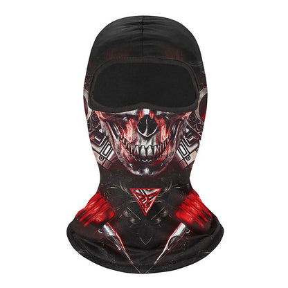 Cagoule masque intégral imprimé, protection visage adulte
