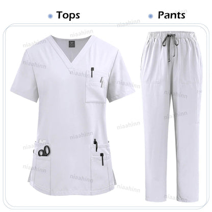 Uniforme Médical de Haute Qualité pour Femmes - Ensemble de Blouse et Pantalon pour Infirmière, Scrubs Unisexe BLACKBEARD OUTDOOR INDUSTRIES