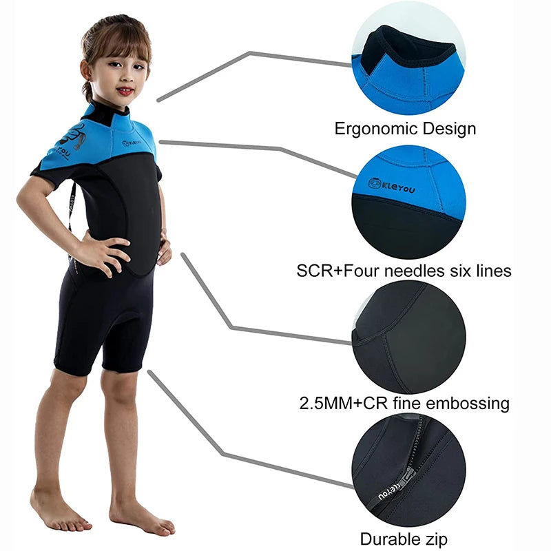 Combinaison Shorty Néoprène Enfant – Surf, Plongée, Natation - BLACKBEARD OUTDOOR INDUSTRIES