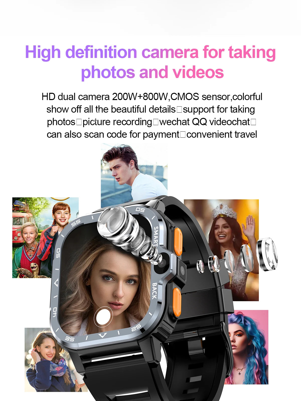 Montre Connectée VALDUS PGD Android – Écran 2,03", Double Caméra HD, 4G LTE, 64 Go ROM, NFC & WiFi - BLACKBEARD OUTDOOR INDUSTRIES