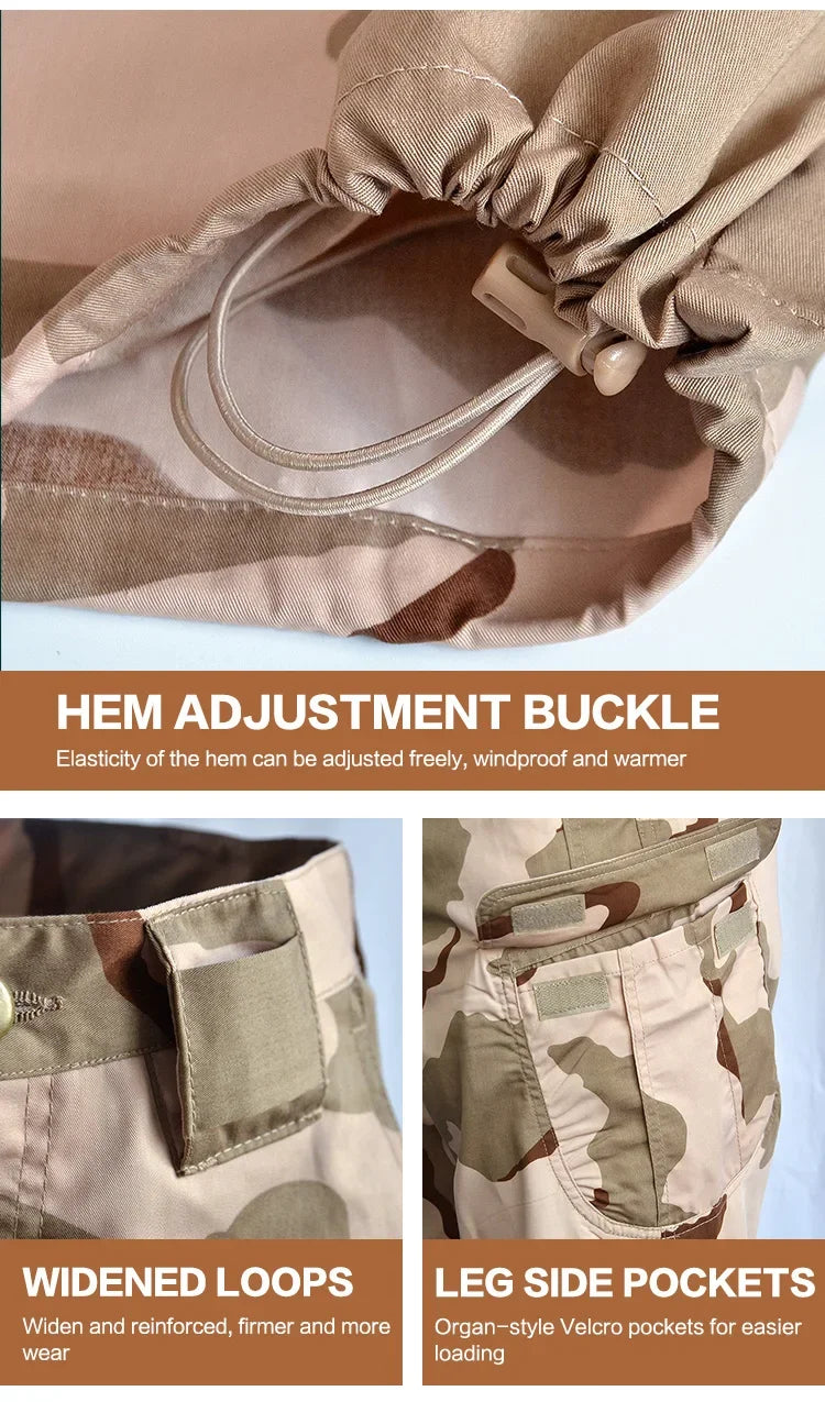 Set de Vêtements Tactiques BDU - Chemise et Pantalon Camouflage pour Entraînement en Plein Air, Randonnée, Chasse, Airsoft, Sniper, Combat, Ghillie Suit - BLACKBEARD OUTDOOR INDUSTRIES