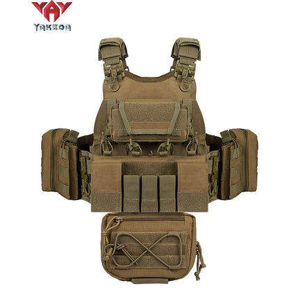 Gilet porte-plaques Yakeda MOLLE 1000D pour militaire et police
