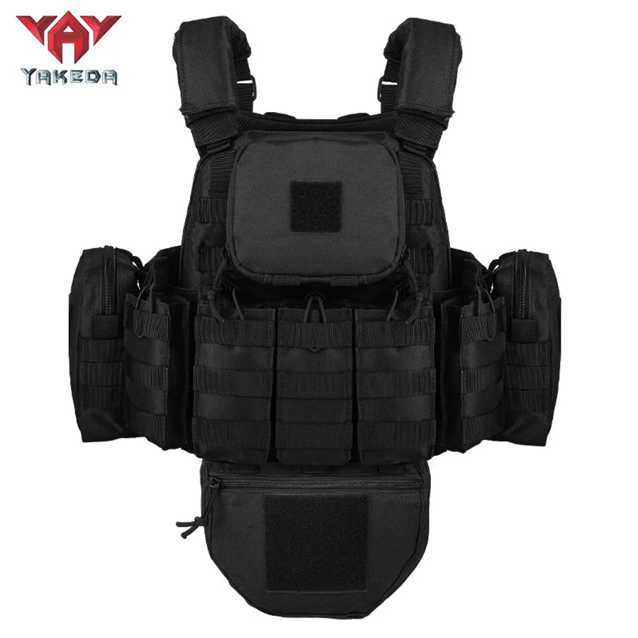 Gilet tactique YAKEDA modulable avec 5 pochettes