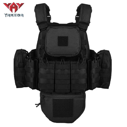 Gilet tactique YAKEDA modulable avec 5 pochettes