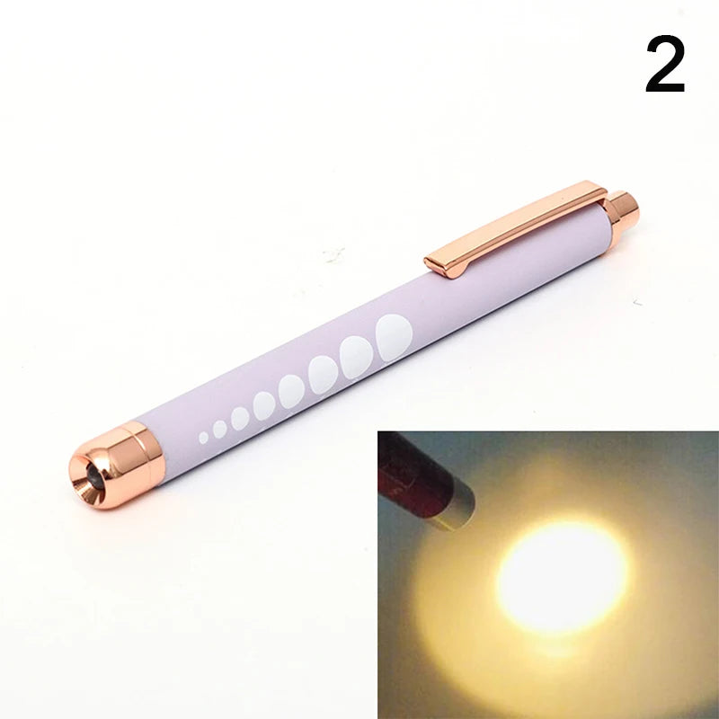 Stylo-Lampe Médical LED – Lampe de Poche Mini Infirmier & Médecin Lumière Blanche/Jaune