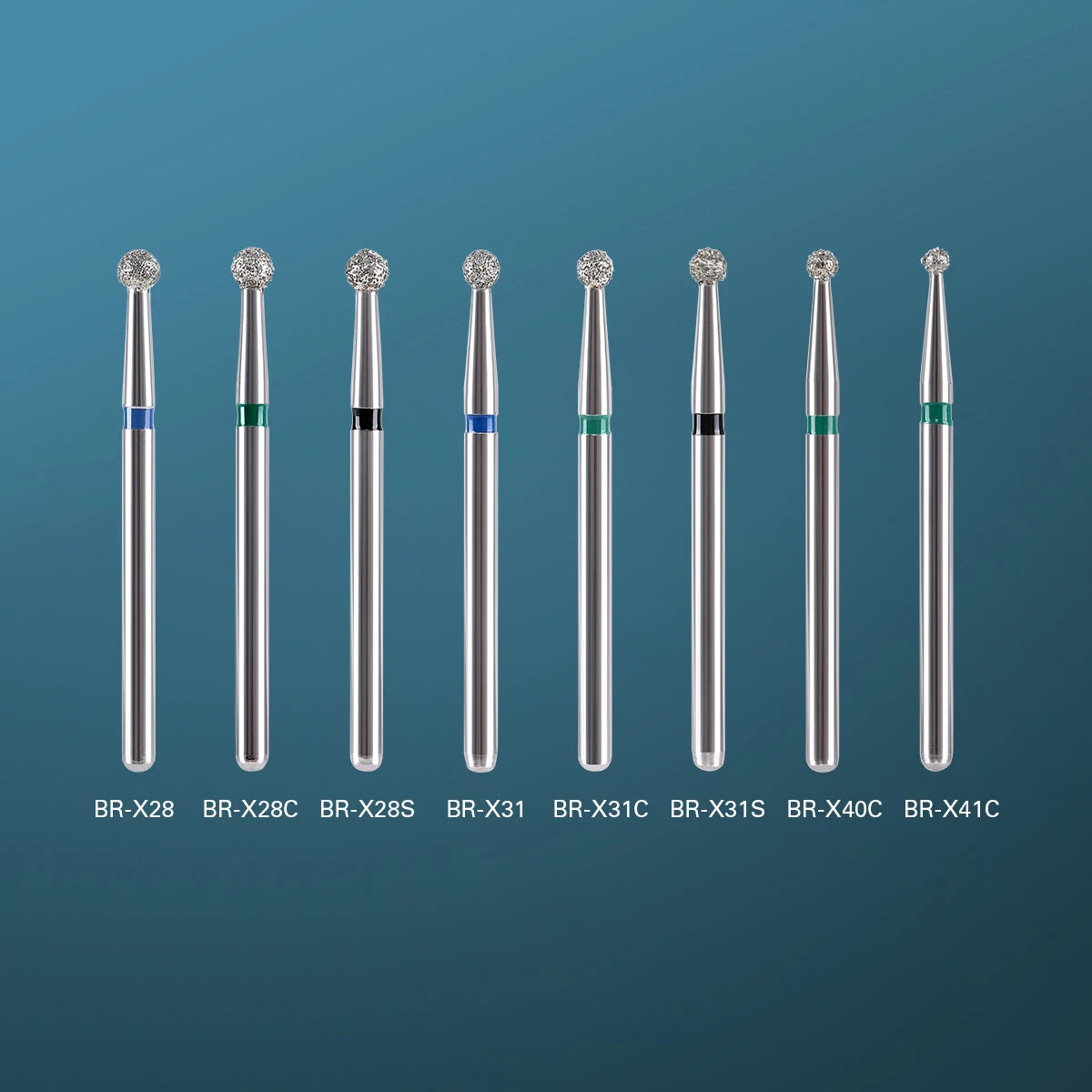 AZDENT 10 pcs Fraises Diamantées Dentaires – Type Boule FG 1,6 mm, 25 mm pour Turbine Haute Vitesse Ma boutique