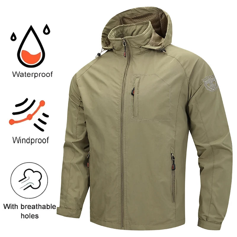 Veste de Randonnée Imperméable pour Homme - Pratique et Stylée pour le Printemps et l'Automne BLACKBEARD OUTDOOR INDUSTRIES