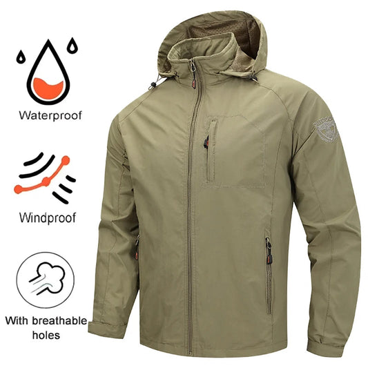 Veste de Randonnée Imperméable pour Homme - Pratique et Stylée pour le Printemps et l'Automne BLACKBEARD OUTDOOR INDUSTRIES