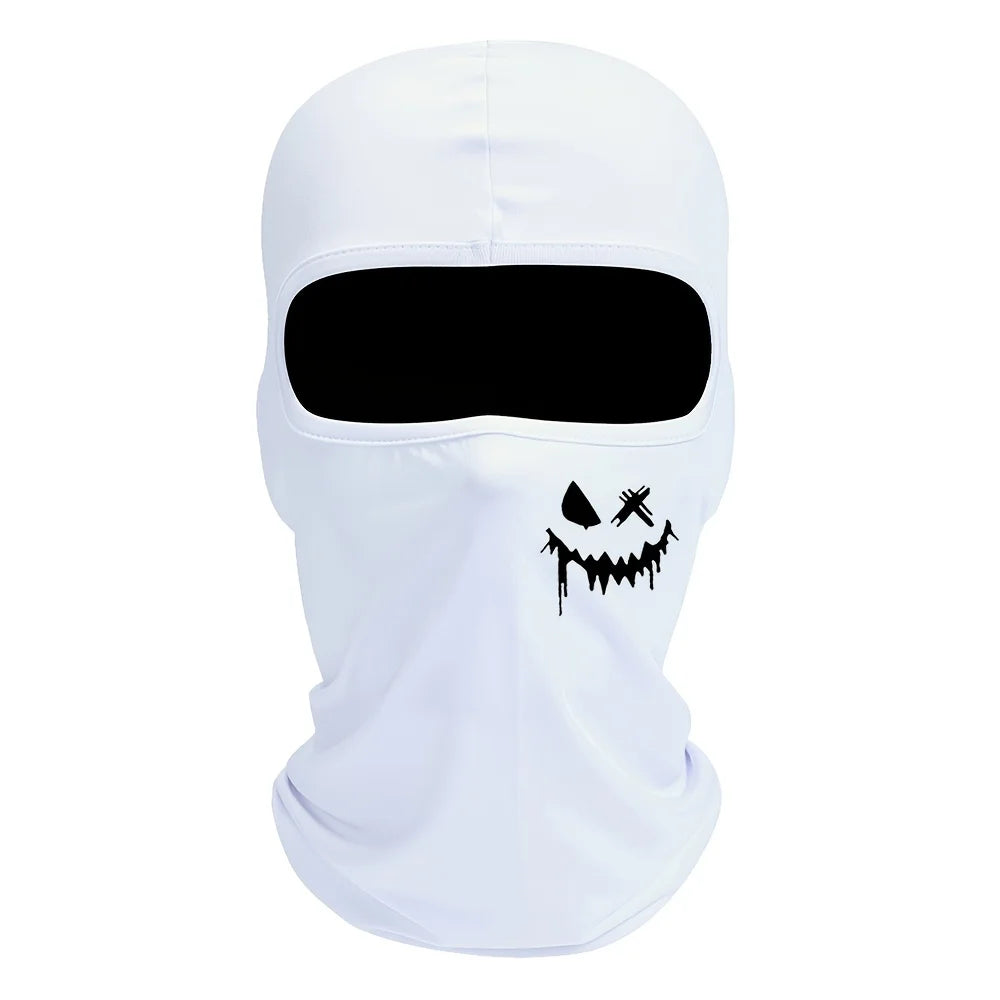 Cagoule visage souriant coupe-vent pour cyclisme et outdoor