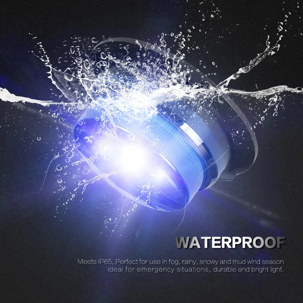 LED Feu Stroboscopique d'Urgence avec Base Magnétique - Lumière de Signalisation de Toit de Voiture (12V/24V) BLACKBEARD OUTDOOR INDUSTRIES