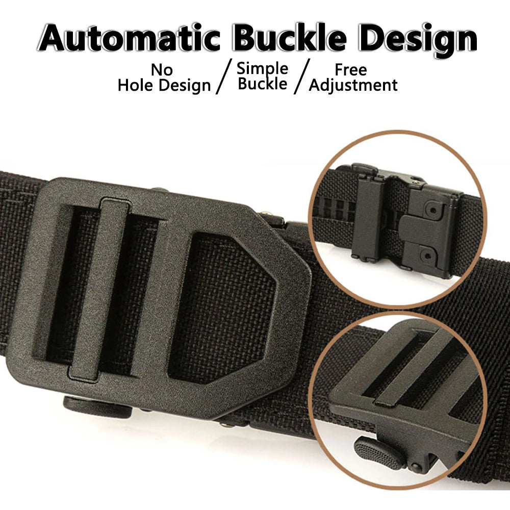 Ceinture tactique police TUSHI nylon boucle métal - BLACKBEARD OUTDOOR INDUSTRIES