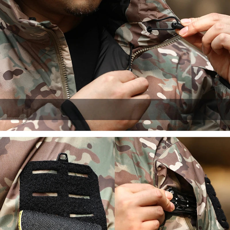 Veste Tactique Hivernale pour Homme – Parka Coton Chaud, Coupe-Vent et Imperméable avec Capuche, Manteau Camouflage pour Randonnée - BLACKBEARD OUTDOOR INDUSTRIES