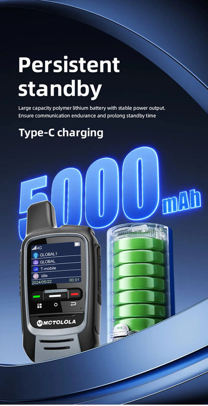 Talkie Walkie MOTOLOLA Global - 4G PoC USB (Modèle MT-300) - BLACKBEARD OUTDOOR INDUSTRIES