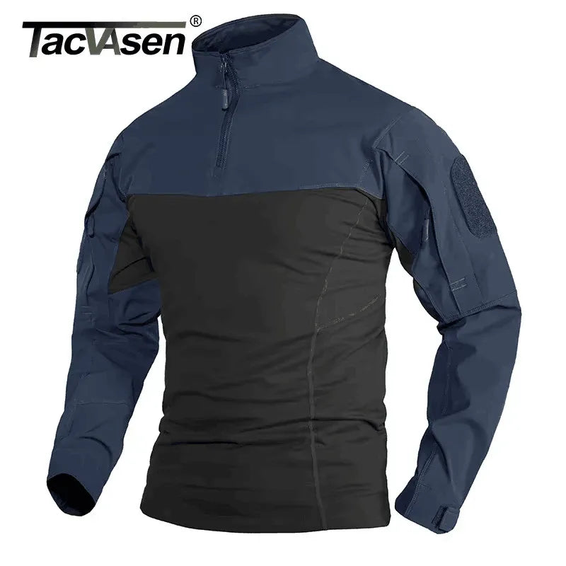 Chemise Tactique Manches Longues 1/4 Zip Ripstop TACVASEN – Outdoor Randonnée