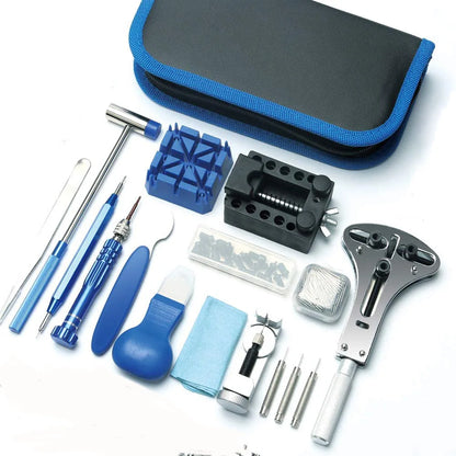 Kit de Réparation de Montres 185 Pièces - Outils Professionnels pour Remplacement de Batterie, Démontage de Maillons, Retrait du Fond de Boîtier, Outils à Barres et plus - BLACKBEARD OUTDOOR INDUSTRIES