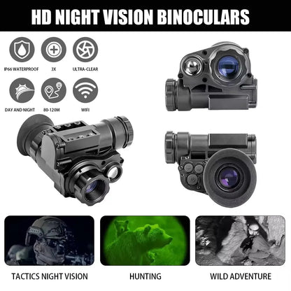 lunettes de Vision Nocturne NVG10 HD 1080P Monoculaire IR