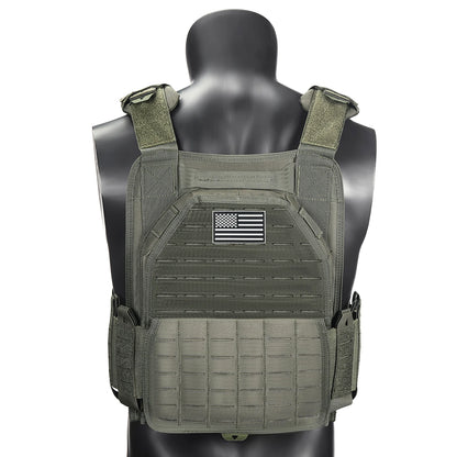 Porte Plaque Tactique MOLLE - (Inclus Drapeau US) - BLACKBEARD OUTDOOR INDUSTRIES