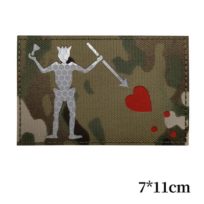 Patch Drapeau Pirate Barbe Noire IR Réfléchissant – Tactique Militaire Hook & Loop, 11 Modèles - BLACKBEARD OUTDOOR INDUSTRIES