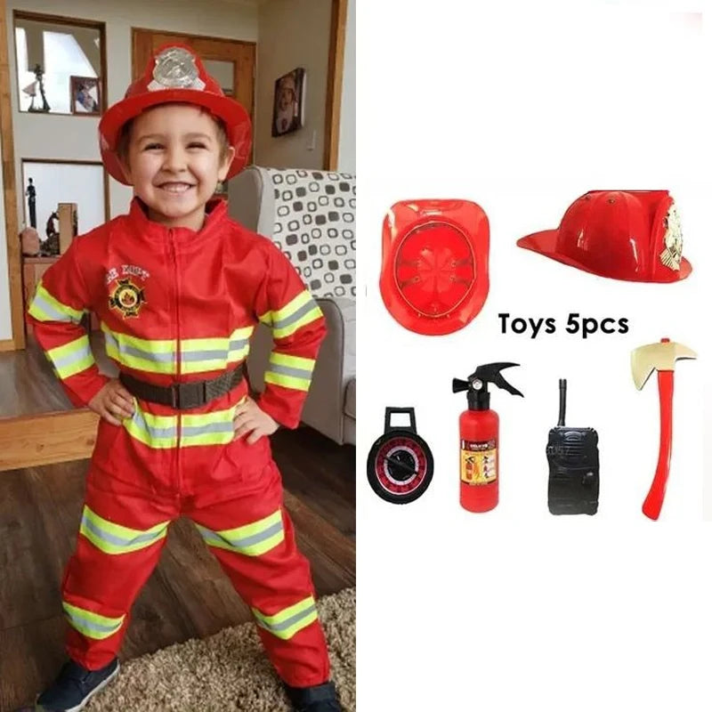 Costume Pompier Enfant Complet – Déguisement Sapeur-Pompier avec Accessoires - BLACKBEARD OUTDOOR INDUSTRIES