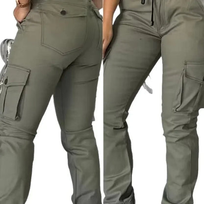 Pantalon Cargo Militaire Femme Multi-Poches – Coupe Slim, Vert Armée - BLACKBEARD OUTDOOR INDUSTRIES
