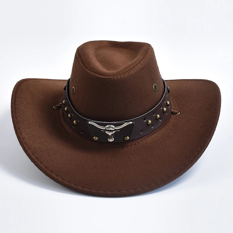 Chapeau Western en suede Synthétique – Large Bord Vintage pour Gentleman & Cowgirl - BLACKBEARD OUTDOOR INDUSTRIES