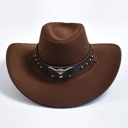 Chapeau Western en suede Synthétique – Large Bord Vintage pour Gentleman & Cowgirl - BLACKBEARD OUTDOOR INDUSTRIES