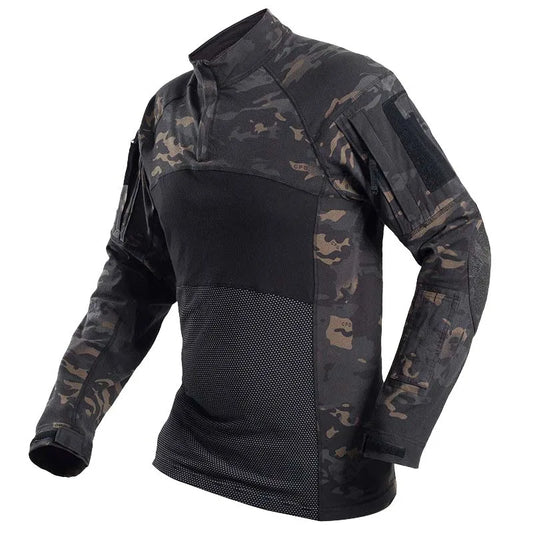 Chemise de Combat Homme à Manches Longues 1/4 Zip – Veste Tactique Outdoor - BLACKBEARD OUTDOOR INDUSTRIES