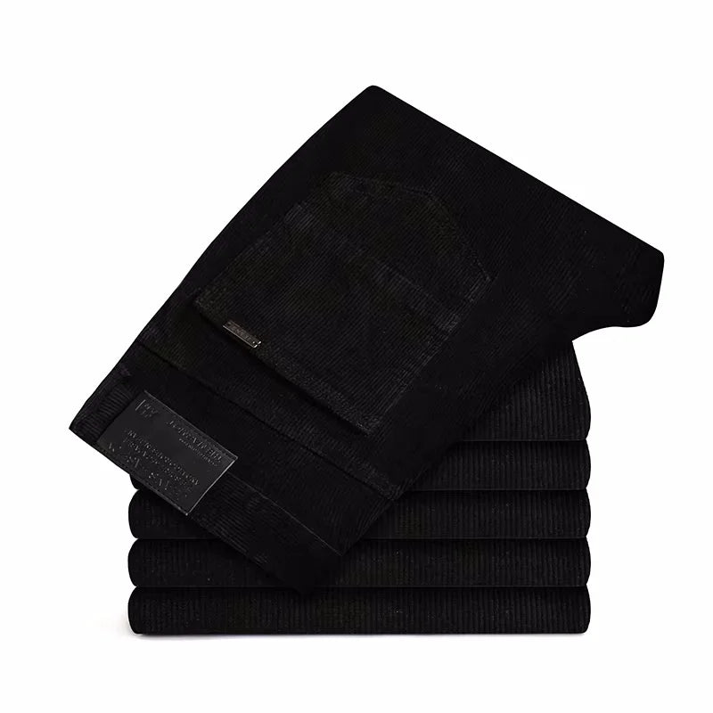 Pantalon Velours Côtelé Homme — 93% Coton Stretch, Coupe Droite, Smart Casual & Business | W28 à W40 - BLACKBEARD OUTDOOR INDUSTRIES