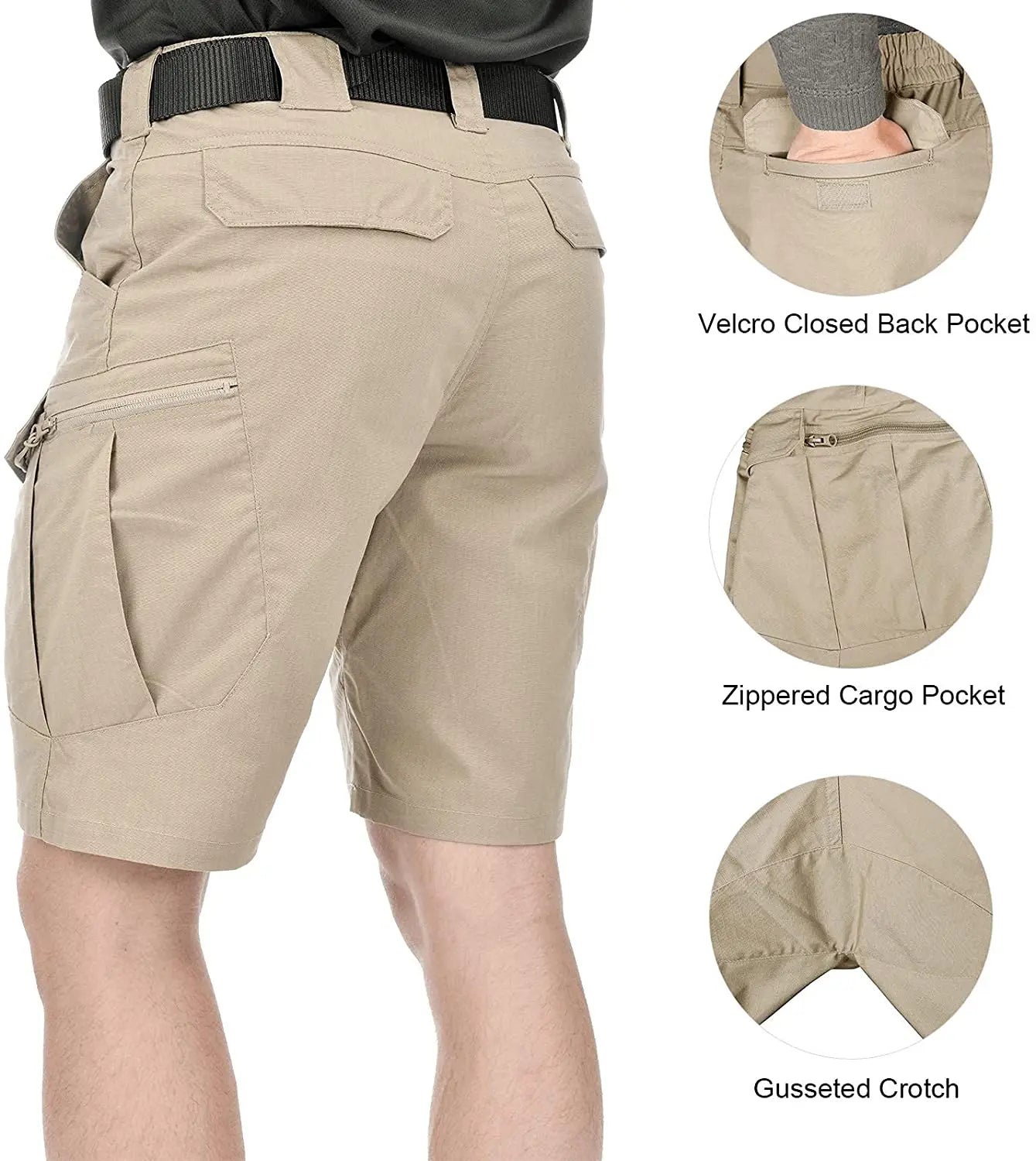 Short Cargo Homme Militaire Urbain Été — Imperméable, Respirant, Séchage Rapide - BLACKBEARD OUTDOOR INDUSTRIES