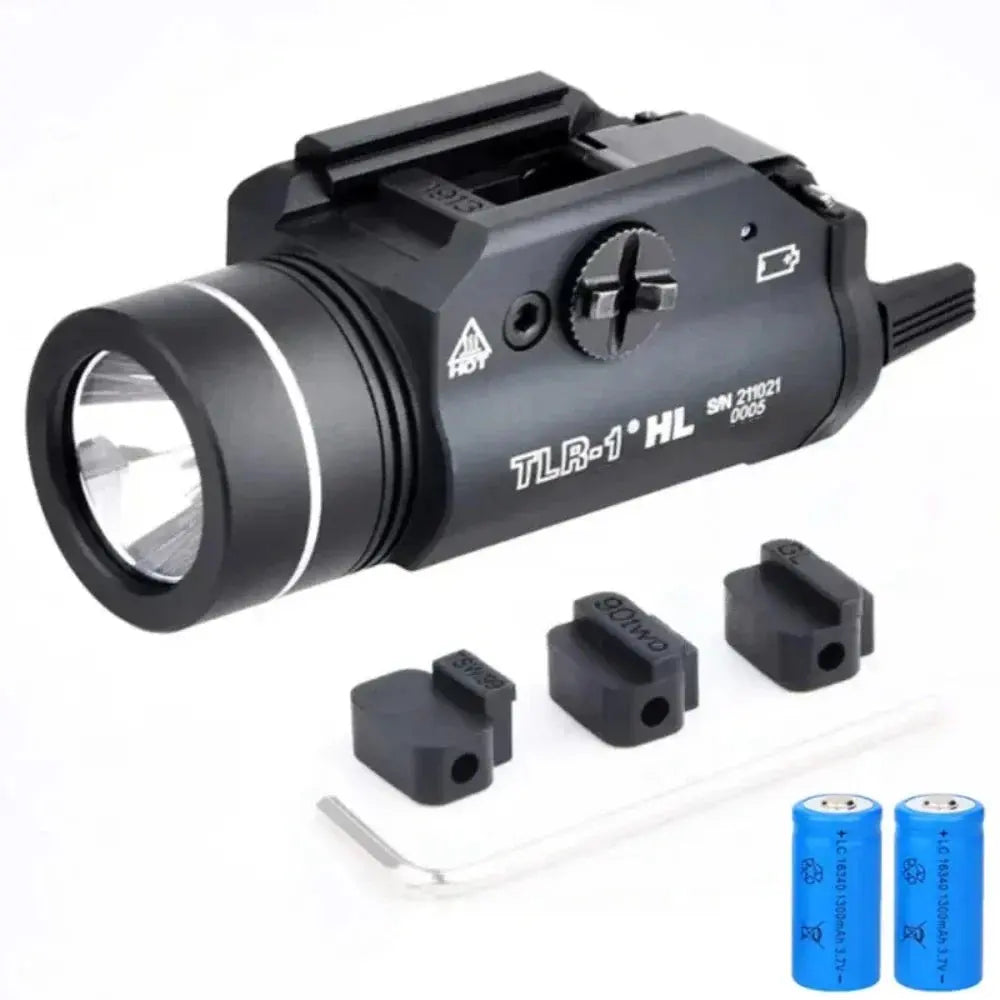 Tactical Pistol Weapon Light TLR1-1 – Lampe de Pistolet Métal 1000 Lumens pour Rail 20mm (Glock 17, Airsoft Rifle) Ma boutique