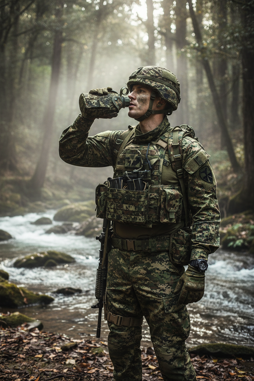 Gourde Militaire 1 Litre Étanche Outdoor Camping