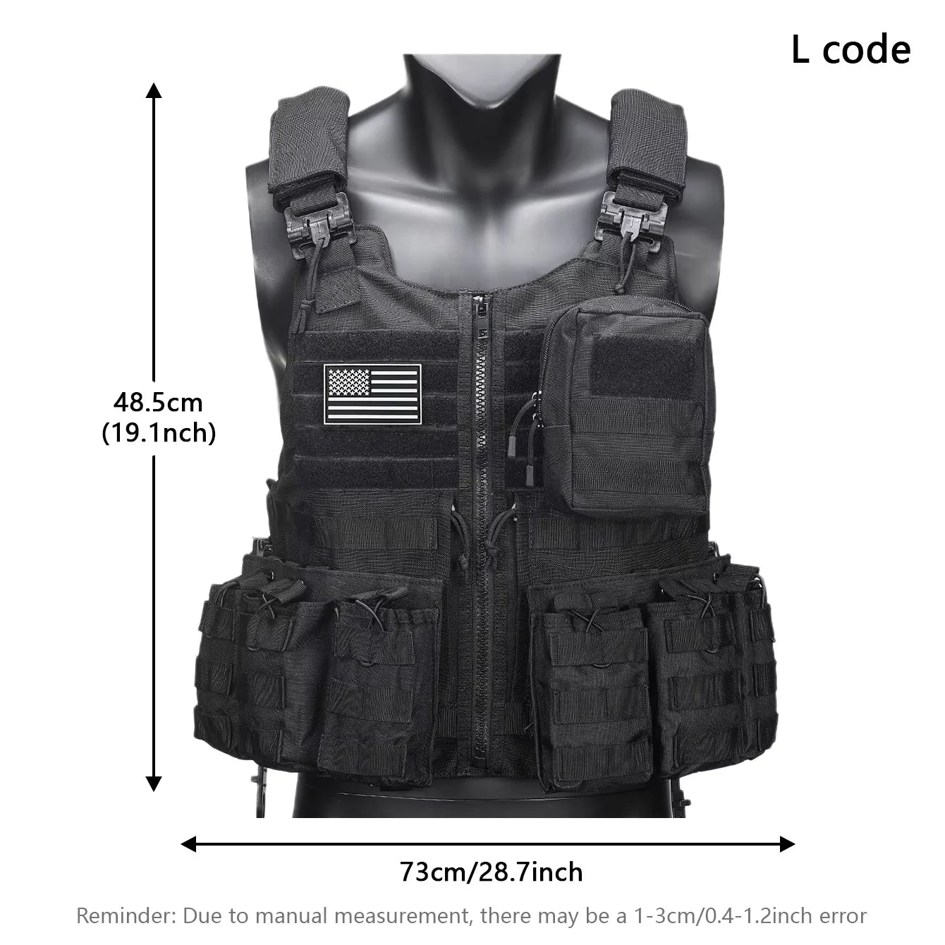 Gilet tactique police réglable - libération rapide, système MOLLE et pochettes détachables - BLACKBEARD OUTDOOR INDUSTRIES