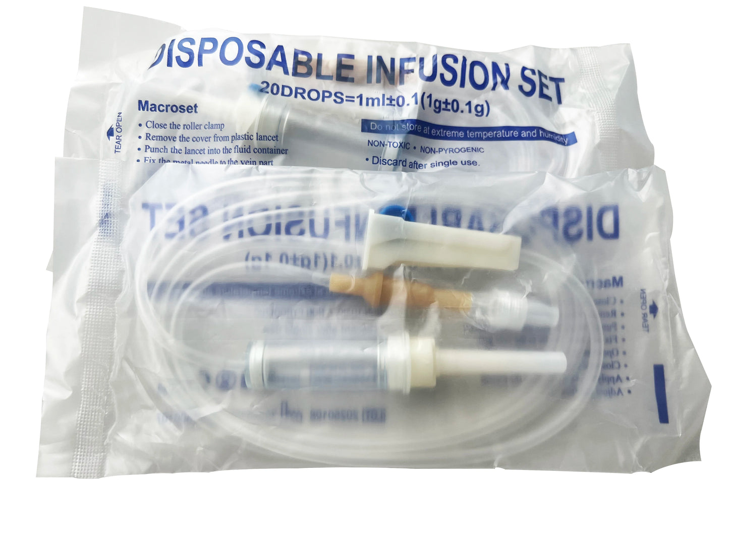 Set d'Infusion Jetable avec Embout Droit - Tuyau d'Infusion et Tube d'Injection Prolongé - BLACKBEARD OUTDOOR INDUSTRIES