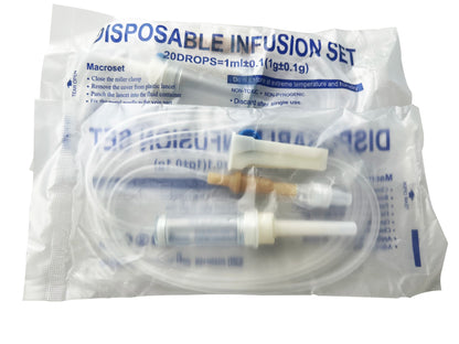 Set d'Infusion Jetable avec Embout Droit - Tuyau d'Infusion et Tube d'Injection Prolongé - BLACKBEARD OUTDOOR INDUSTRIES