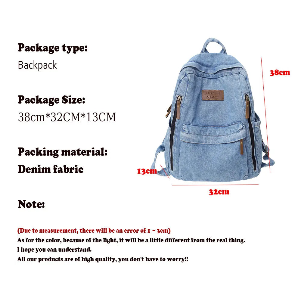 🎒 Sac à Dos en Jean Tendance – Style Denim | Grande Capacité Étudiante | Multi-Poches | Unisexe - BLACKBEARD OUTDOOR INDUSTRIES