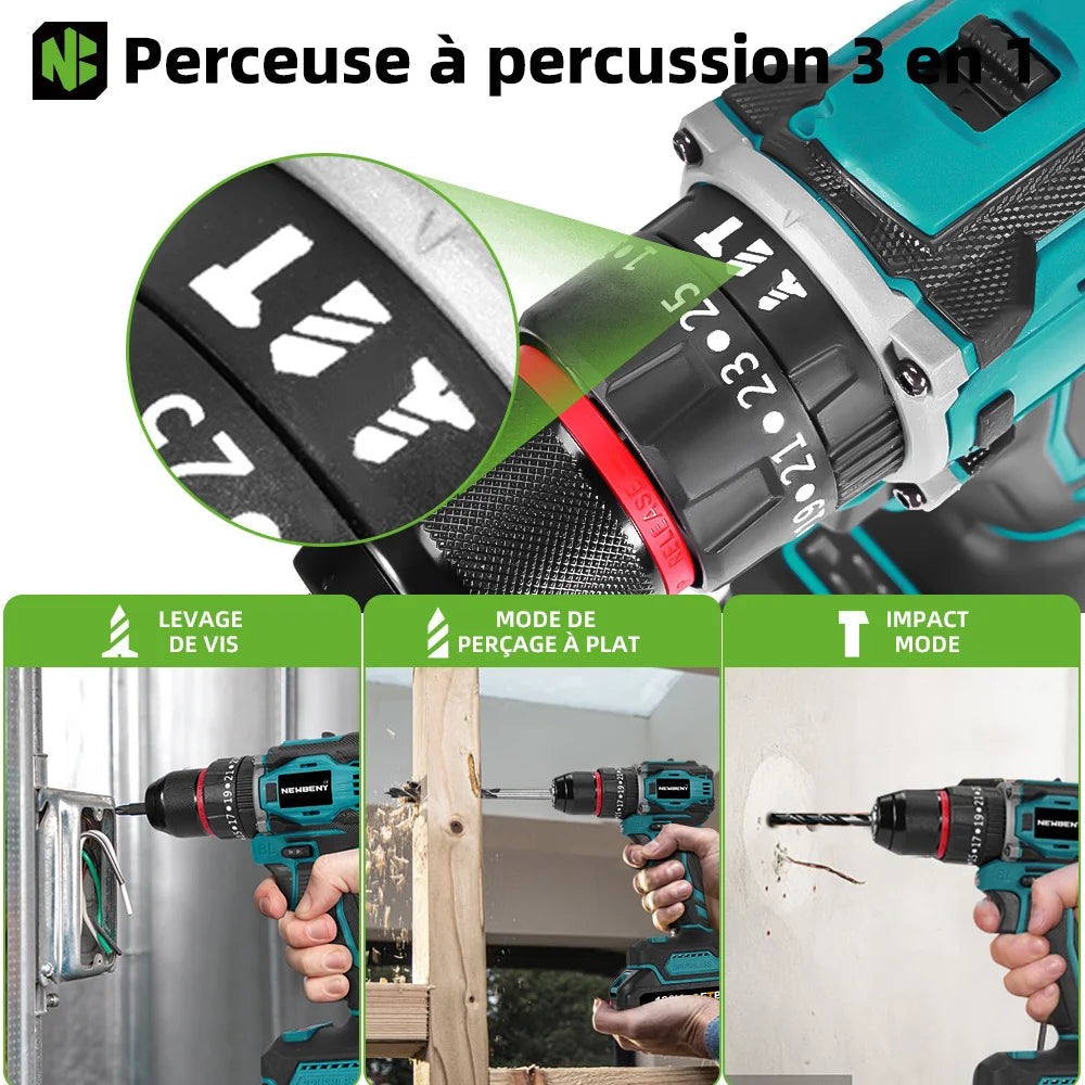 perceuse sans fil NEWBENY 21+3 BLACKBEARD OUTDOOR INDUSTRIES
